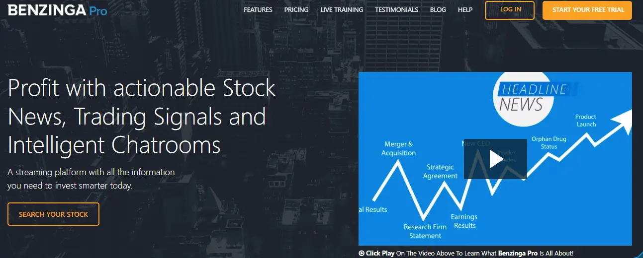Benzinga Pro - Best Site for Stock Market News, Insights and Research